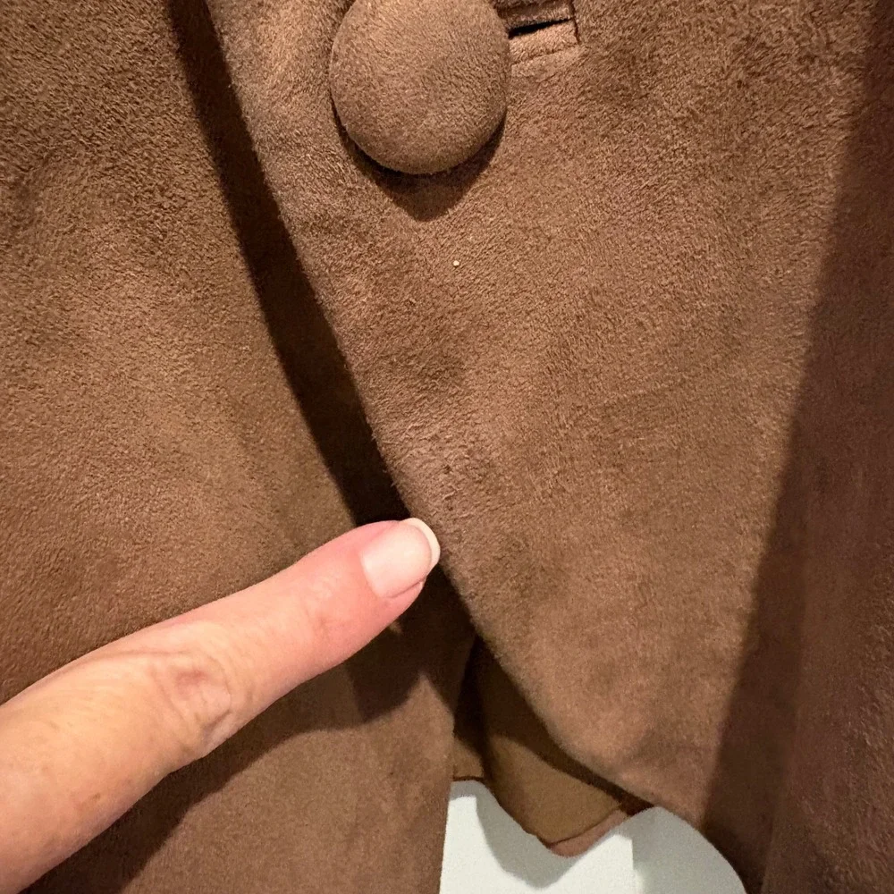 Lopez Suede Leather Blazer Mens 42 Brown Argentina Fine Leather Goods Jacket 70s